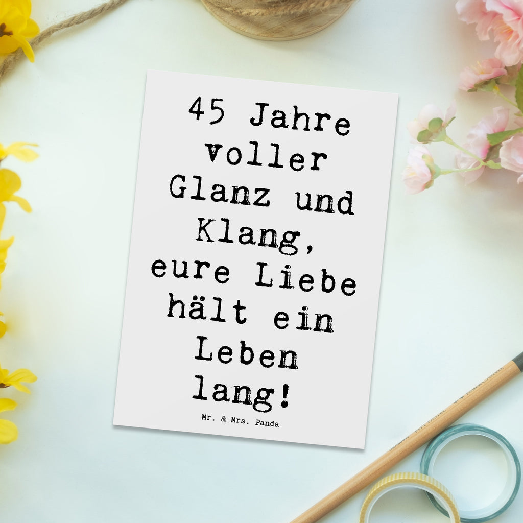 Postkarte Spruch 45. Hochzeitstag Messinghochzeit Postkarte, Karte, Geschenkkarte, Grußkarte, Einladung, Ansichtskarte, Geburtstagskarte, Einladungskarte, Dankeskarte, Ansichtskarten, Einladung Geburtstag, Einladungskarten Geburtstag, Hochzeit, Hochzeitsgeschenk, Ehe, Hochzeitsfeier, Trauung, Trauungsgeschenk, Hochzeitskarte, Verlobungsfeier, Verlobungsgeschenk, Hochzeitsgeschenkideen, Hochzeitsgeschenke für Brautpaar