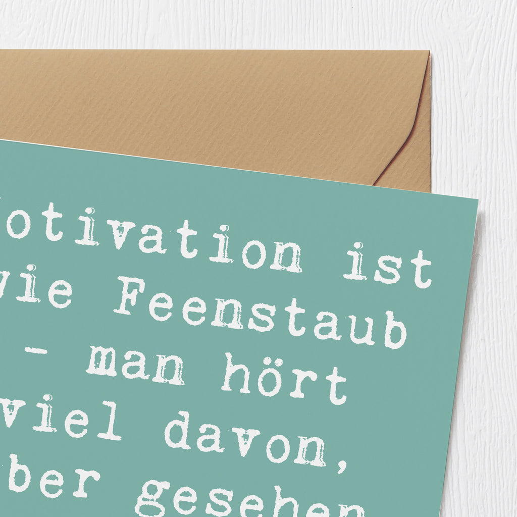 Deluxe Karte Spruch Magische Motivation Karte, Grußkarte, Klappkarte, Einladungskarte, Glückwunschkarte, Hochzeitskarte, Geburtstagskarte, Hochwertige Grußkarte, Hochwertige Klappkarte