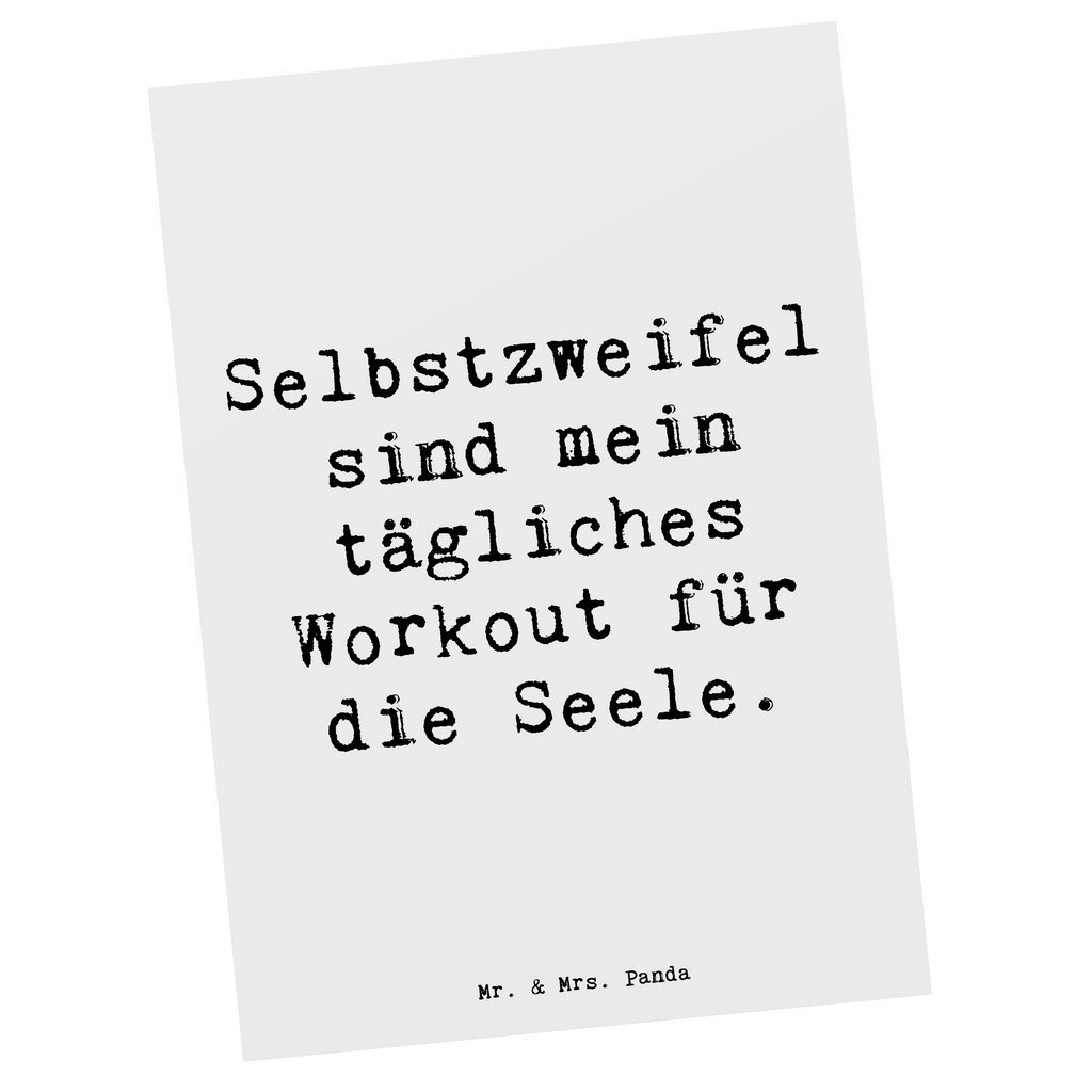 Postkarte Spruch Selbstzweifel Workout Postkarte, Karte, Geschenkkarte, Grußkarte, Einladung, Ansichtskarte, Geburtstagskarte, Einladungskarte, Dankeskarte, Ansichtskarten, Einladung Geburtstag, Einladungskarten Geburtstag