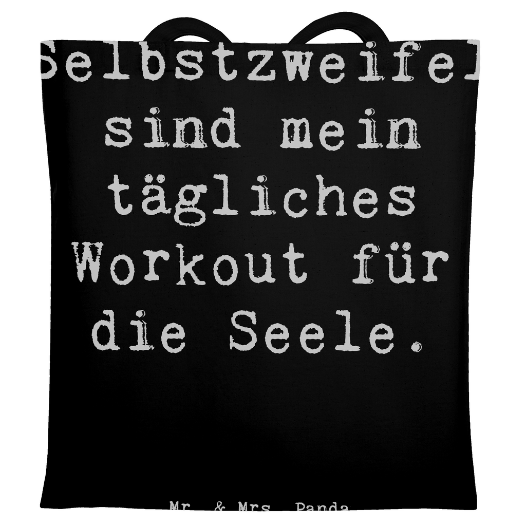 Tragetasche Spruch Selbstzweifel Workout Beuteltasche, Beutel, Einkaufstasche, Jutebeutel, Stoffbeutel, Tasche, Shopper, Umhängetasche, Strandtasche, Schultertasche, Stofftasche, Tragetasche, Badetasche, Jutetasche, Einkaufstüte, Laptoptasche