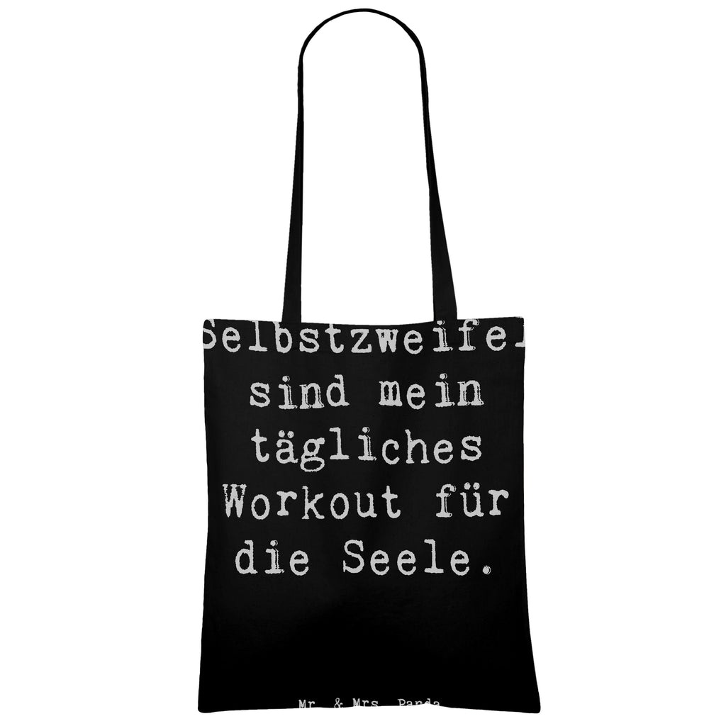 Tragetasche Spruch Selbstzweifel Workout Beuteltasche, Beutel, Einkaufstasche, Jutebeutel, Stoffbeutel, Tasche, Shopper, Umhängetasche, Strandtasche, Schultertasche, Stofftasche, Tragetasche, Badetasche, Jutetasche, Einkaufstüte, Laptoptasche