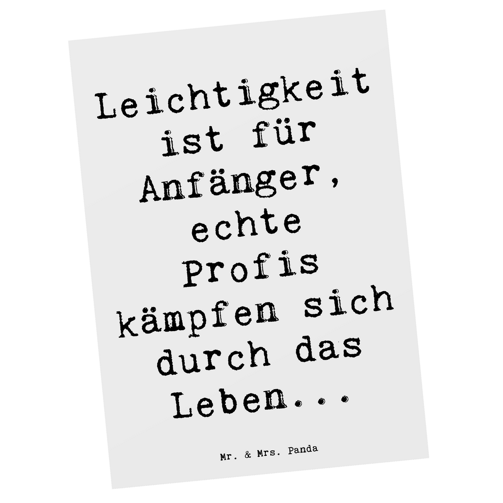 Postkarte Spruch Leichtigkeit für Profis Postkarte, Karte, Geschenkkarte, Grußkarte, Einladung, Ansichtskarte, Geburtstagskarte, Einladungskarte, Dankeskarte, Ansichtskarten, Einladung Geburtstag, Einladungskarten Geburtstag