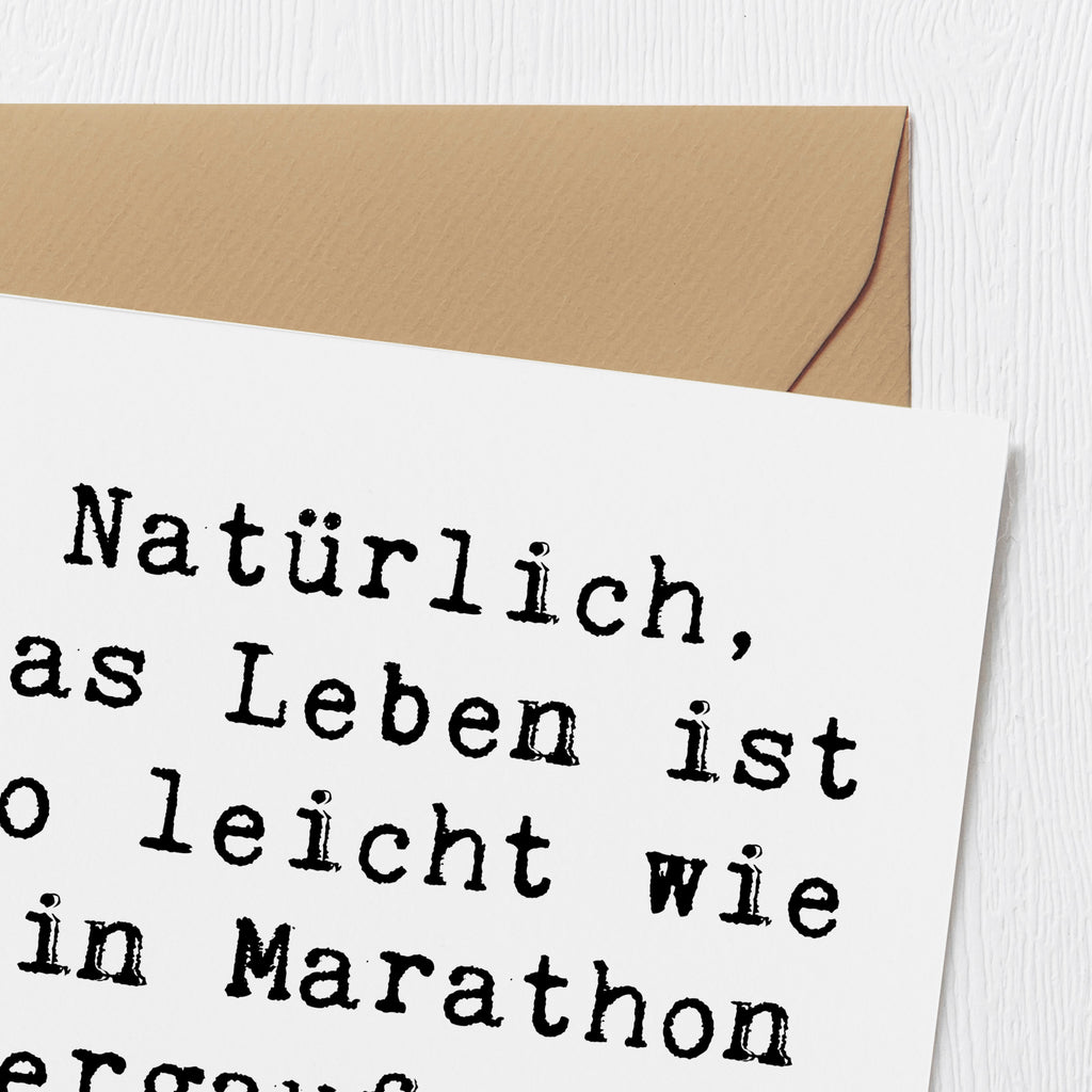 Deluxe Karte Spruch Leichtigkeit im Leben Karte, Grußkarte, Klappkarte, Einladungskarte, Glückwunschkarte, Hochzeitskarte, Geburtstagskarte, Hochwertige Grußkarte, Hochwertige Klappkarte