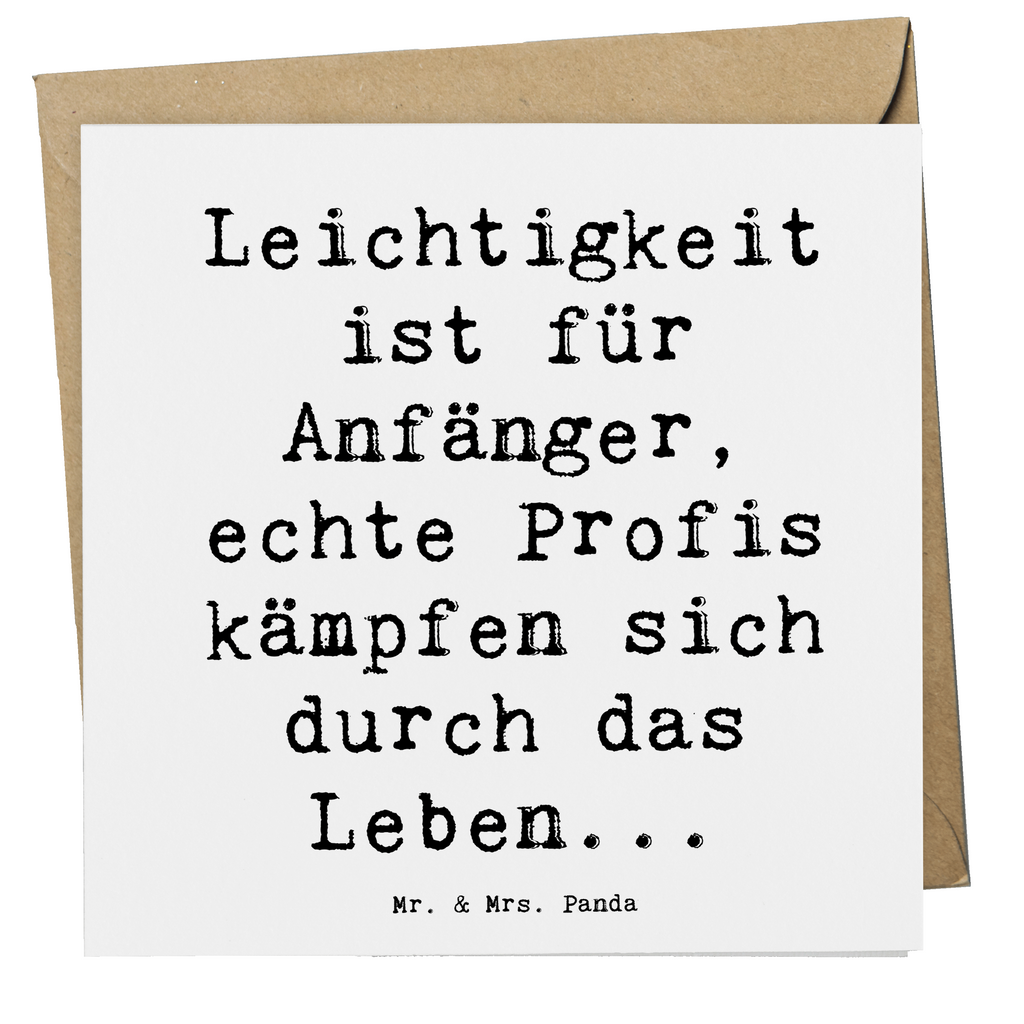 Deluxe Karte Spruch Leichtigkeit für Profis Karte, Grußkarte, Klappkarte, Einladungskarte, Glückwunschkarte, Hochzeitskarte, Geburtstagskarte, Hochwertige Grußkarte, Hochwertige Klappkarte