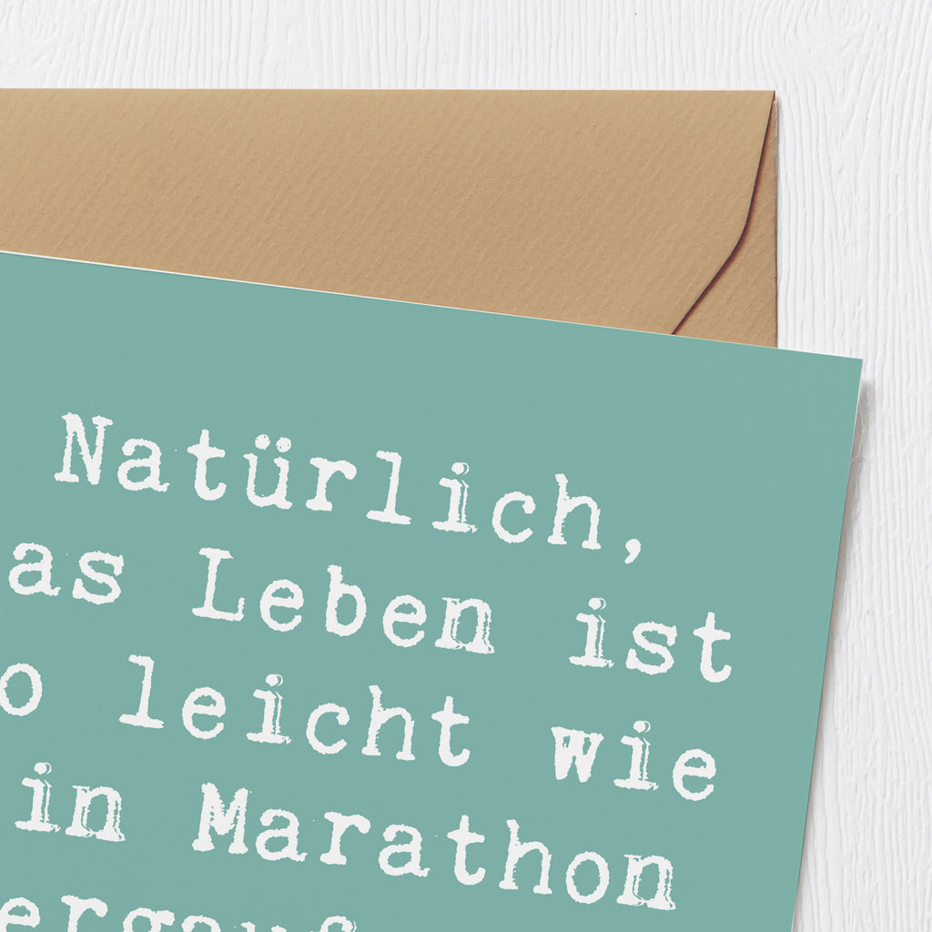 Deluxe Karte Spruch Leichtigkeit im Leben Karte, Grußkarte, Klappkarte, Einladungskarte, Glückwunschkarte, Hochzeitskarte, Geburtstagskarte, Hochwertige Grußkarte, Hochwertige Klappkarte