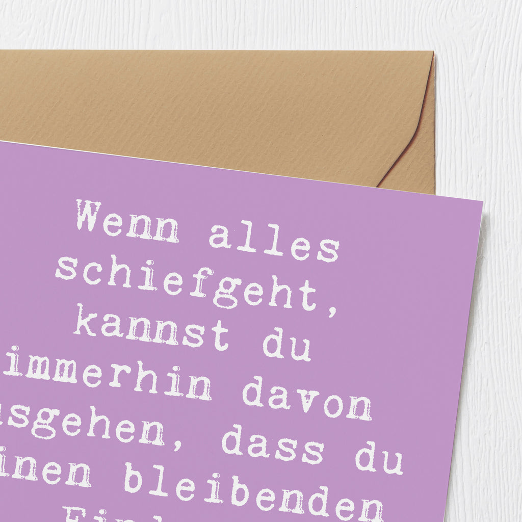 Deluxe Karte Spruch Trost und Eindruck Karte, Grußkarte, Klappkarte, Einladungskarte, Glückwunschkarte, Hochzeitskarte, Geburtstagskarte, Hochwertige Grußkarte, Hochwertige Klappkarte