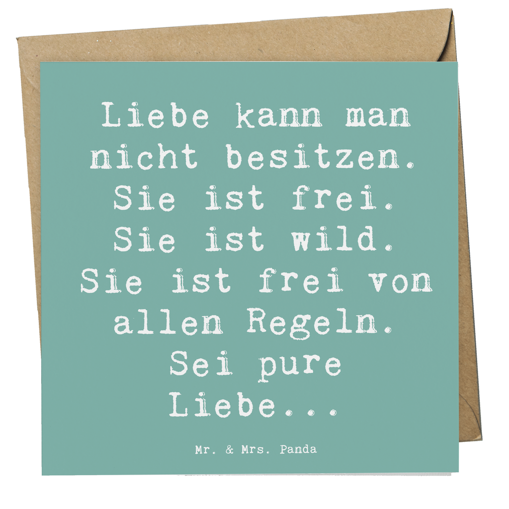 Deluxe Karte Spruch Liebe und Freiheit Karte, Grußkarte, Klappkarte, Einladungskarte, Glückwunschkarte, Hochzeitskarte, Geburtstagskarte, Hochwertige Grußkarte, Hochwertige Klappkarte