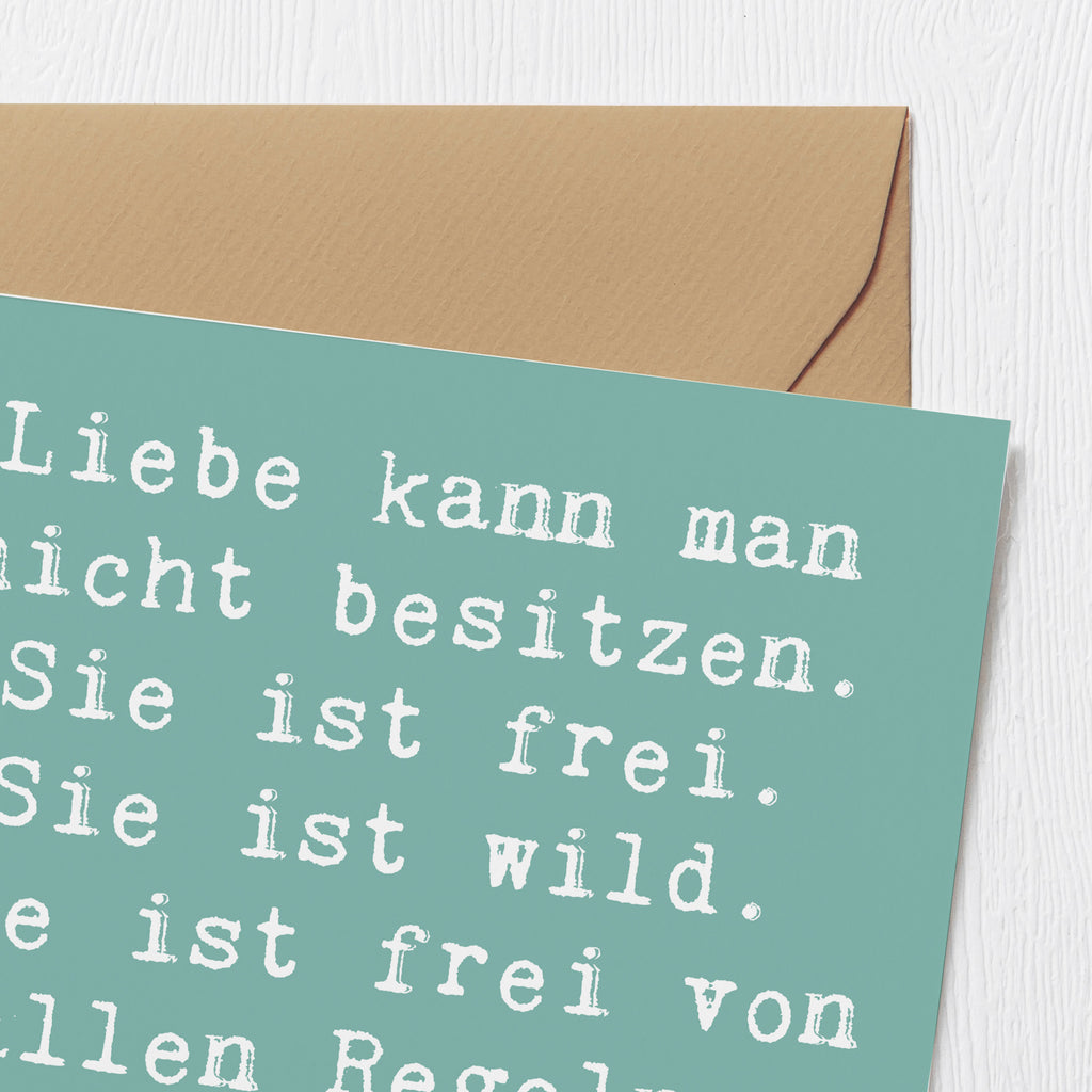 Deluxe Karte Spruch Liebe und Freiheit Karte, Grußkarte, Klappkarte, Einladungskarte, Glückwunschkarte, Hochzeitskarte, Geburtstagskarte, Hochwertige Grußkarte, Hochwertige Klappkarte