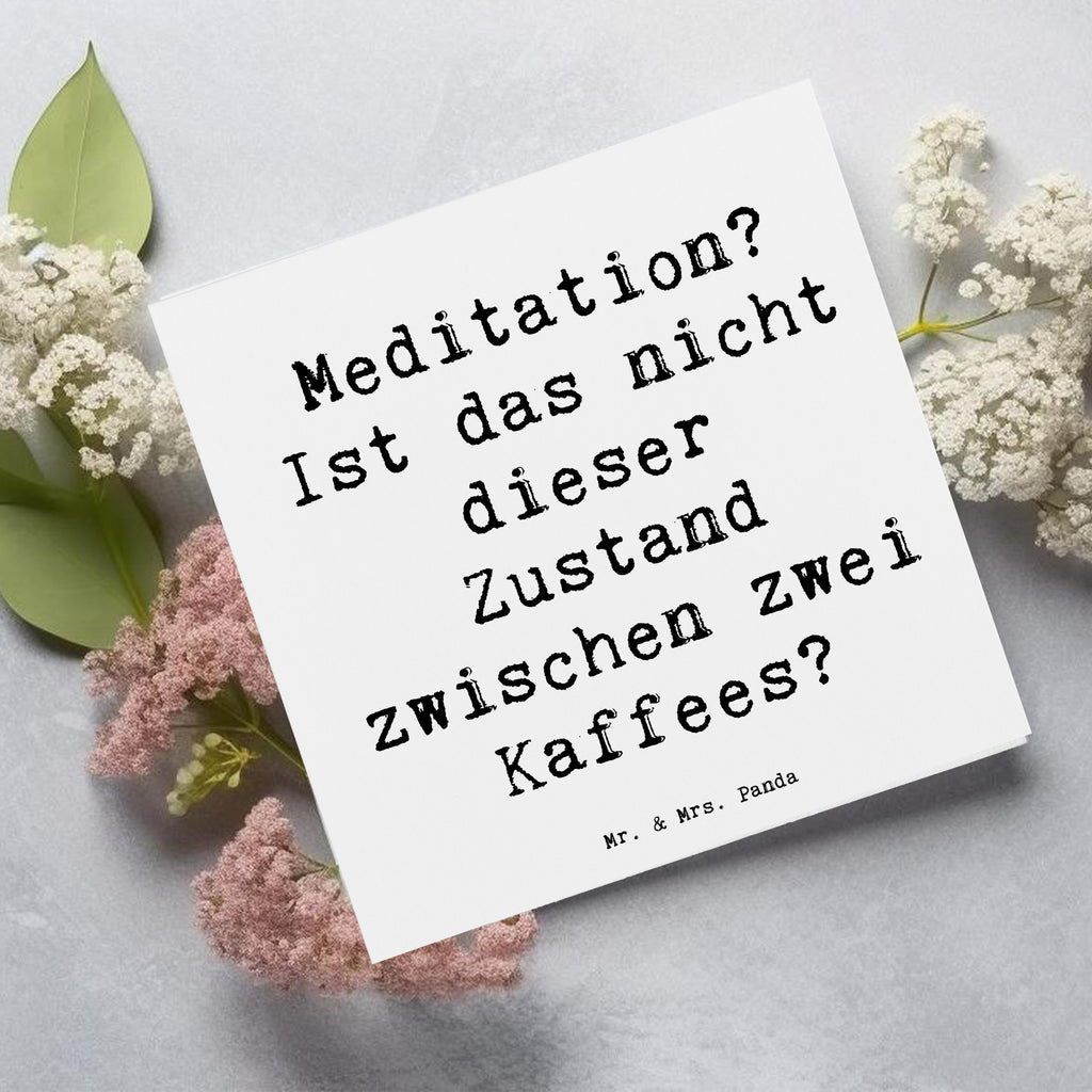 Deluxe Karte Spruch Innere Ruhe Kaffee Karte, Grußkarte, Klappkarte, Einladungskarte, Glückwunschkarte, Hochzeitskarte, Geburtstagskarte, Hochwertige Grußkarte, Hochwertige Klappkarte