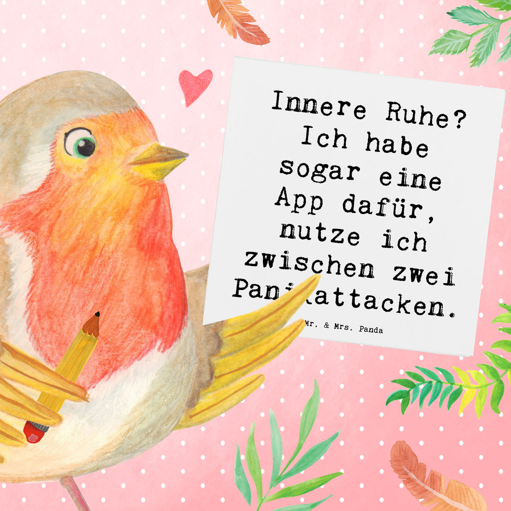 Deluxe Karte Spruch Innere Ruhe Karte, Grußkarte, Klappkarte, Einladungskarte, Glückwunschkarte, Hochzeitskarte, Geburtstagskarte, Hochwertige Grußkarte, Hochwertige Klappkarte