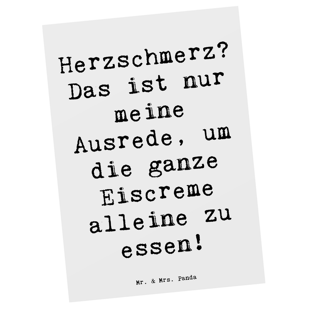 Postkarte Spruch Herzschmerz Eiscreme Postkarte, Karte, Geschenkkarte, Grußkarte, Einladung, Ansichtskarte, Geburtstagskarte, Einladungskarte, Dankeskarte, Ansichtskarten, Einladung Geburtstag, Einladungskarten Geburtstag