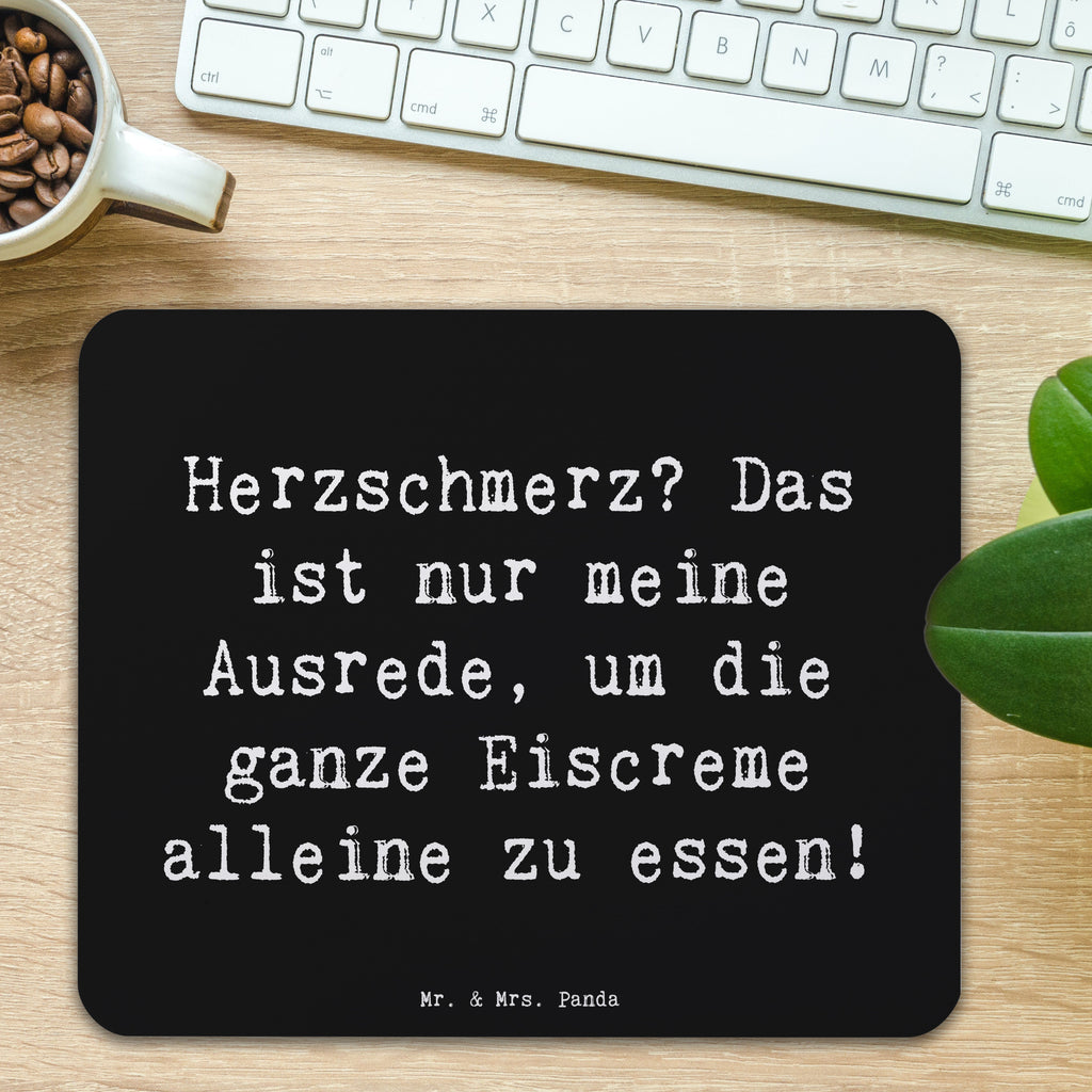 Mauspad Spruch Herzschmerz Eiscreme Mousepad, Computer zubehör, Büroausstattung, PC Zubehör, Arbeitszimmer, Mauspad, Einzigartiges Mauspad, Designer Mauspad, Mausunterlage, Mauspad Büro