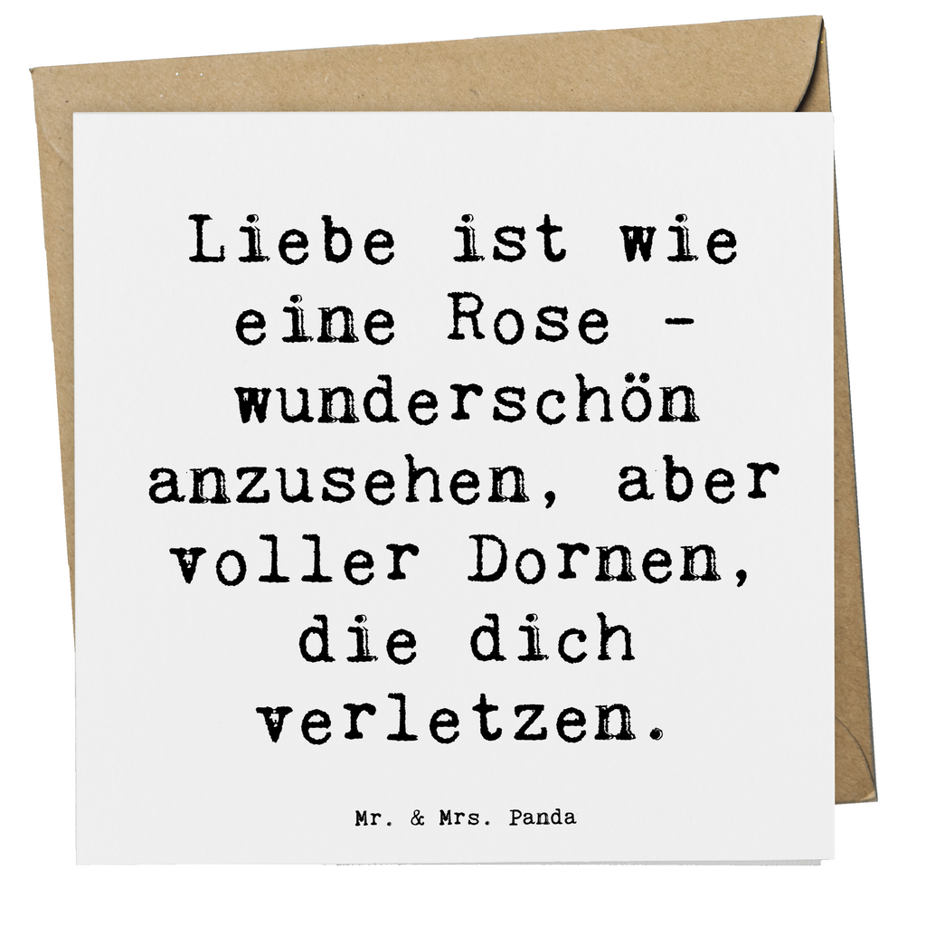 Deluxe Karte Spruch Rose Herzschmerz Karte, Grußkarte, Klappkarte, Einladungskarte, Glückwunschkarte, Hochzeitskarte, Geburtstagskarte, Hochwertige Grußkarte, Hochwertige Klappkarte