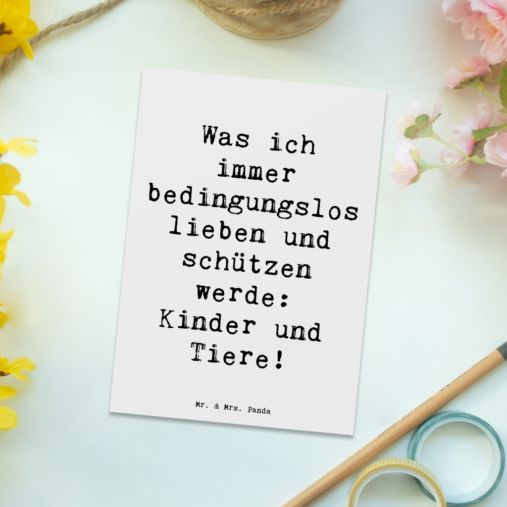 Postkarte Spruch Schutz für Kinder Postkarte, Karte, Geschenkkarte, Grußkarte, Einladung, Ansichtskarte, Geburtstagskarte, Einladungskarte, Dankeskarte, Ansichtskarten, Einladung Geburtstag, Einladungskarten Geburtstag