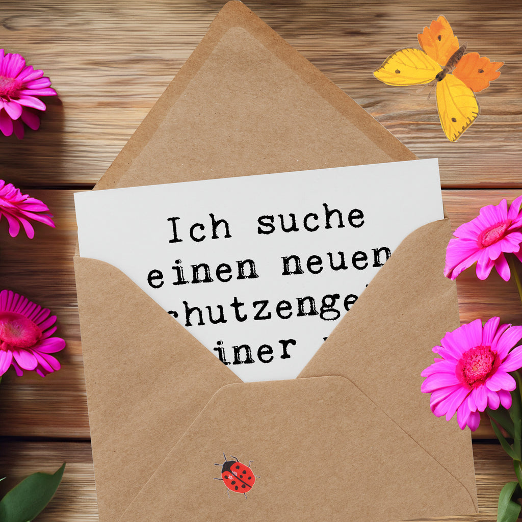 Deluxe Karte Spruch Neuer Schutz Karte, Grußkarte, Klappkarte, Einladungskarte, Glückwunschkarte, Hochzeitskarte, Geburtstagskarte, Hochwertige Grußkarte, Hochwertige Klappkarte