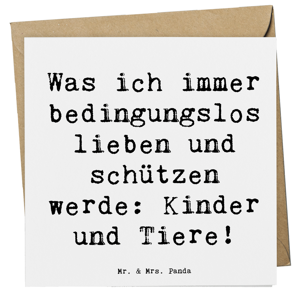 Deluxe Karte Spruch Schutz für Kinder Karte, Grußkarte, Klappkarte, Einladungskarte, Glückwunschkarte, Hochzeitskarte, Geburtstagskarte, Hochwertige Grußkarte, Hochwertige Klappkarte