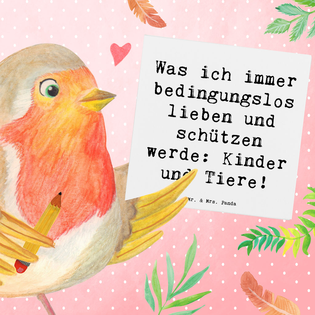 Deluxe Karte Spruch Schutz für Kinder Karte, Grußkarte, Klappkarte, Einladungskarte, Glückwunschkarte, Hochzeitskarte, Geburtstagskarte, Hochwertige Grußkarte, Hochwertige Klappkarte