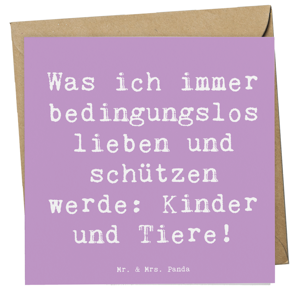 Deluxe Karte Spruch Schutz für Kinder Karte, Grußkarte, Klappkarte, Einladungskarte, Glückwunschkarte, Hochzeitskarte, Geburtstagskarte, Hochwertige Grußkarte, Hochwertige Klappkarte