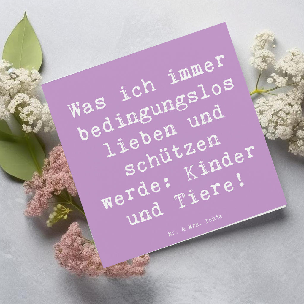 Deluxe Karte Spruch Schutz für Kinder Karte, Grußkarte, Klappkarte, Einladungskarte, Glückwunschkarte, Hochzeitskarte, Geburtstagskarte, Hochwertige Grußkarte, Hochwertige Klappkarte