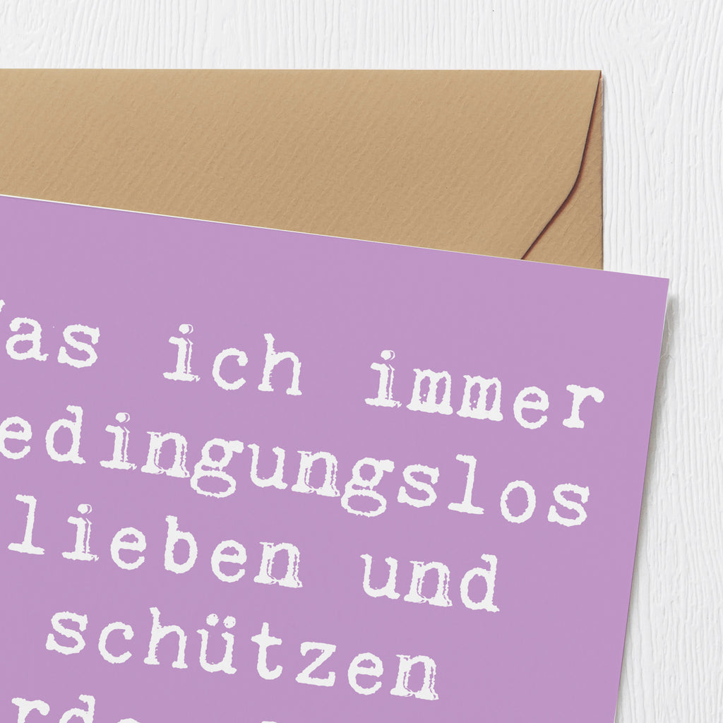 Deluxe Karte Spruch Schutz für Kinder Karte, Grußkarte, Klappkarte, Einladungskarte, Glückwunschkarte, Hochzeitskarte, Geburtstagskarte, Hochwertige Grußkarte, Hochwertige Klappkarte