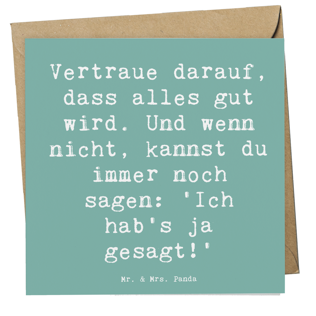 Deluxe Karte Spruch Schutz & Vertrauen Karte, Grußkarte, Klappkarte, Einladungskarte, Glückwunschkarte, Hochzeitskarte, Geburtstagskarte, Hochwertige Grußkarte, Hochwertige Klappkarte