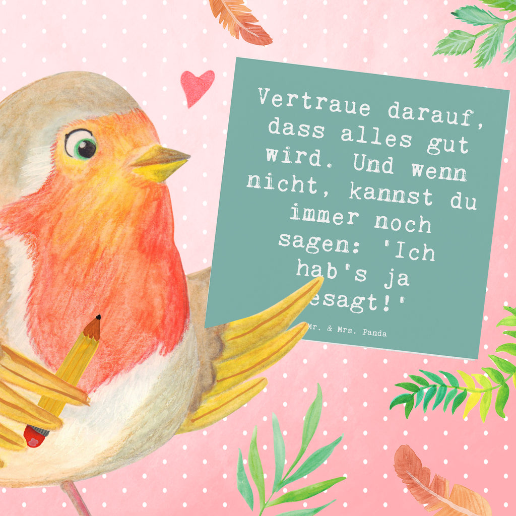 Deluxe Karte Spruch Schutz & Vertrauen Karte, Grußkarte, Klappkarte, Einladungskarte, Glückwunschkarte, Hochzeitskarte, Geburtstagskarte, Hochwertige Grußkarte, Hochwertige Klappkarte