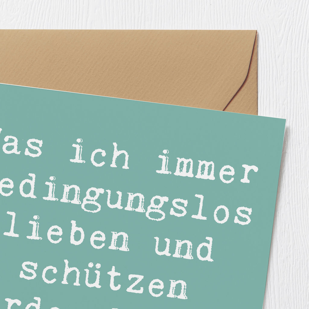 Deluxe Karte Spruch Schutz für Kinder Karte, Grußkarte, Klappkarte, Einladungskarte, Glückwunschkarte, Hochzeitskarte, Geburtstagskarte, Hochwertige Grußkarte, Hochwertige Klappkarte