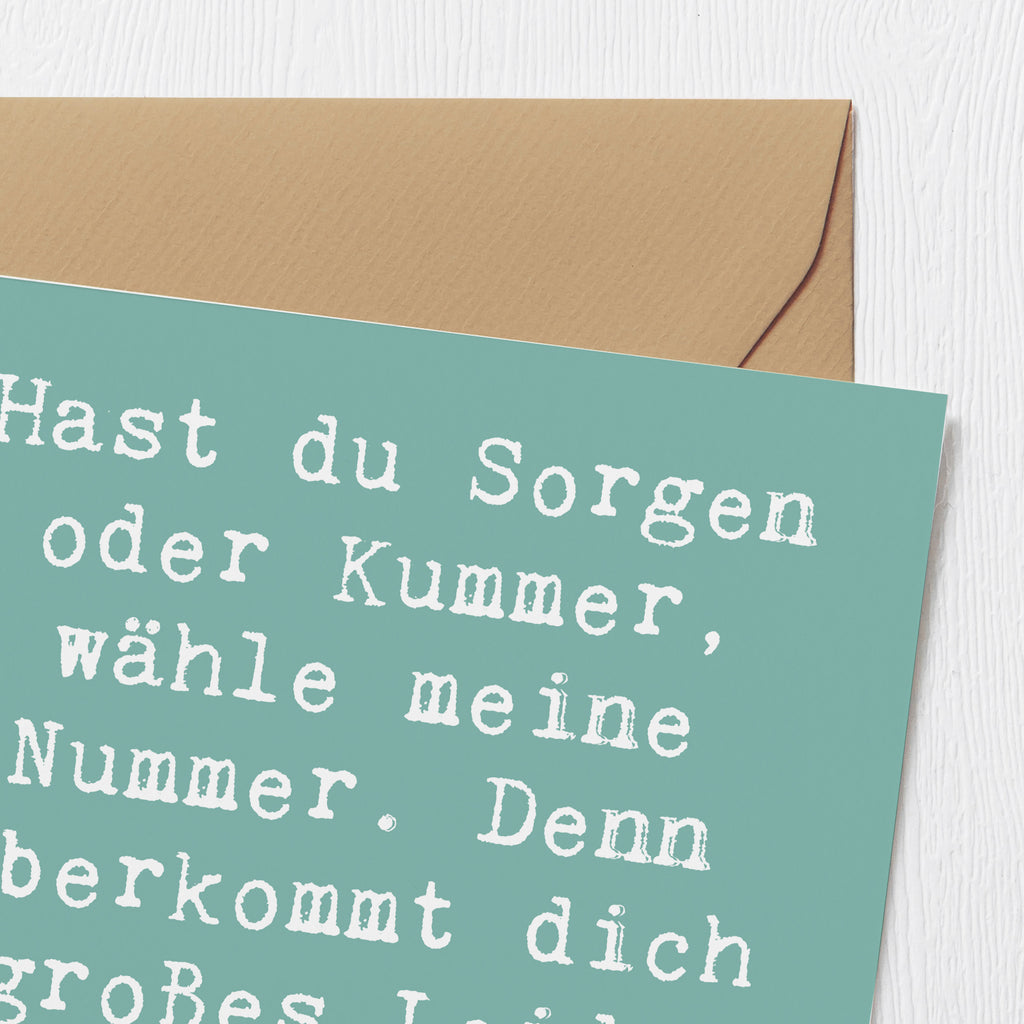 Deluxe Karte Spruch Schutz Rufnummer Karte, Grußkarte, Klappkarte, Einladungskarte, Glückwunschkarte, Hochzeitskarte, Geburtstagskarte, Hochwertige Grußkarte, Hochwertige Klappkarte