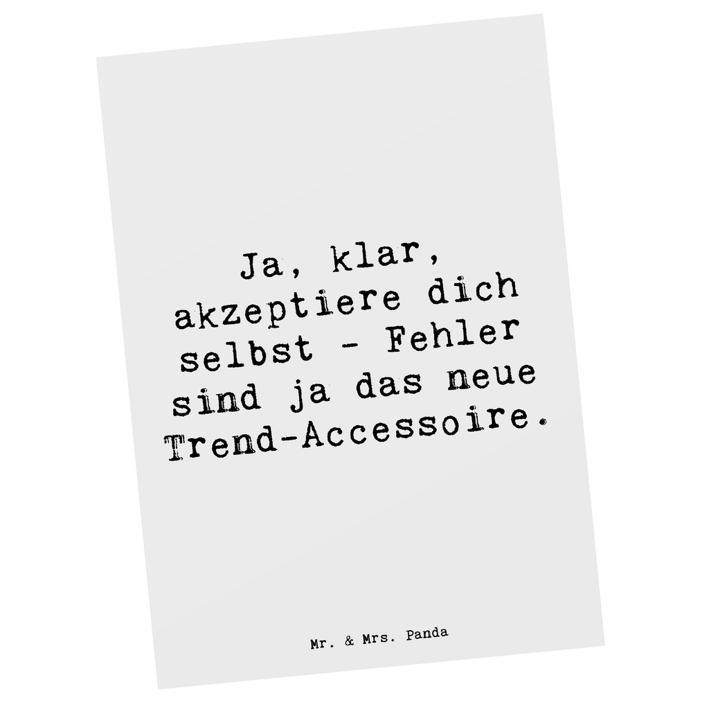 Postkarte Spruch Selbstakzeptanz Trend Postkarte, Karte, Geschenkkarte, Grußkarte, Einladung, Ansichtskarte, Geburtstagskarte, Einladungskarte, Dankeskarte, Ansichtskarten, Einladung Geburtstag, Einladungskarten Geburtstag