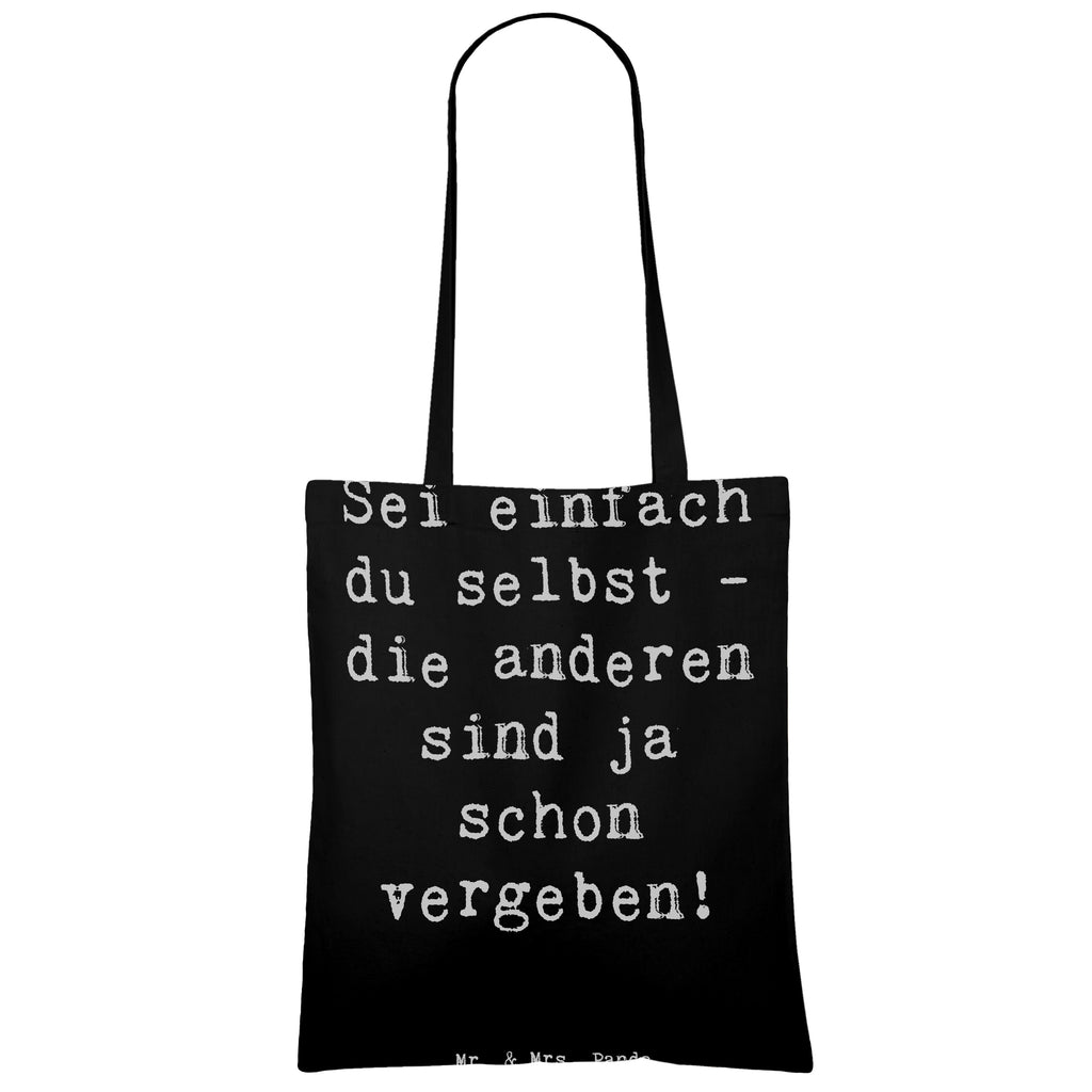 Tragetasche Spruch Selbstakzeptanz Einzigartig Beuteltasche, Beutel, Einkaufstasche, Jutebeutel, Stoffbeutel, Tasche, Shopper, Umhängetasche, Strandtasche, Schultertasche, Stofftasche, Tragetasche, Badetasche, Jutetasche, Einkaufstüte, Laptoptasche