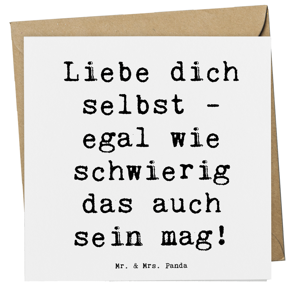 Deluxe Karte Spruch Selbstakzeptanz Liebe Karte, Grußkarte, Klappkarte, Einladungskarte, Glückwunschkarte, Hochzeitskarte, Geburtstagskarte, Hochwertige Grußkarte, Hochwertige Klappkarte