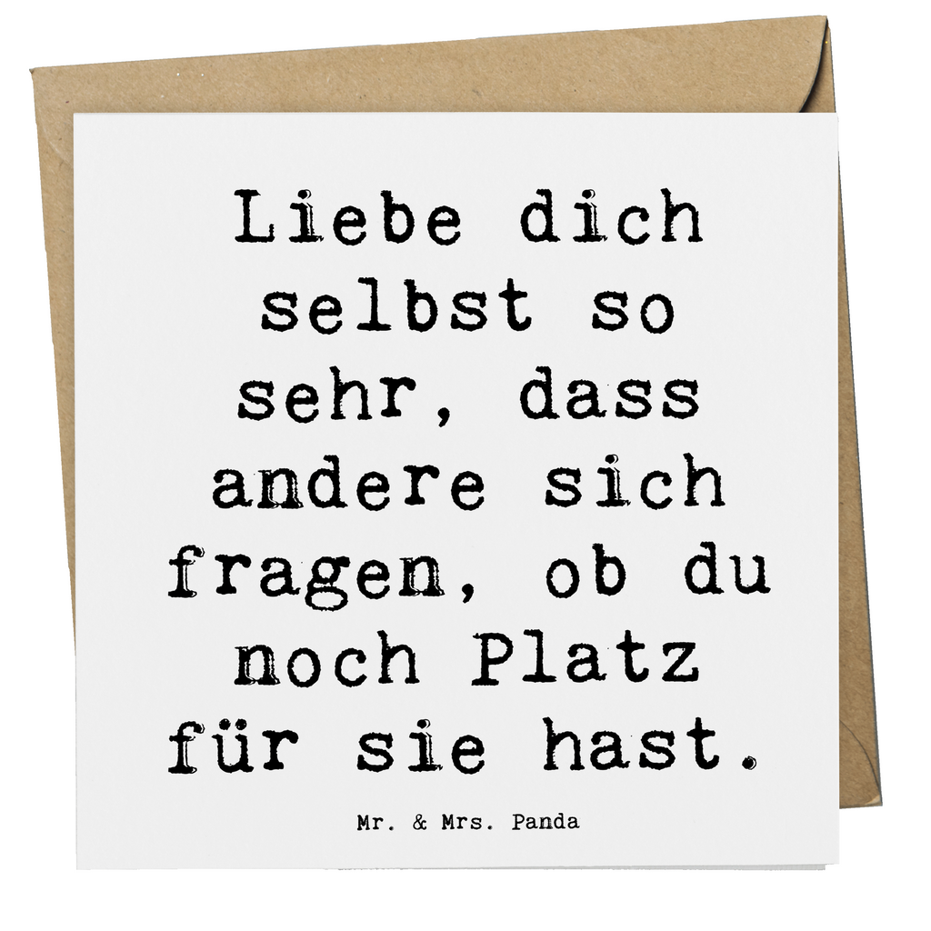 Deluxe Karte Spruch Selbstakzeptanz Liebe Karte, Grußkarte, Klappkarte, Einladungskarte, Glückwunschkarte, Hochzeitskarte, Geburtstagskarte, Hochwertige Grußkarte, Hochwertige Klappkarte