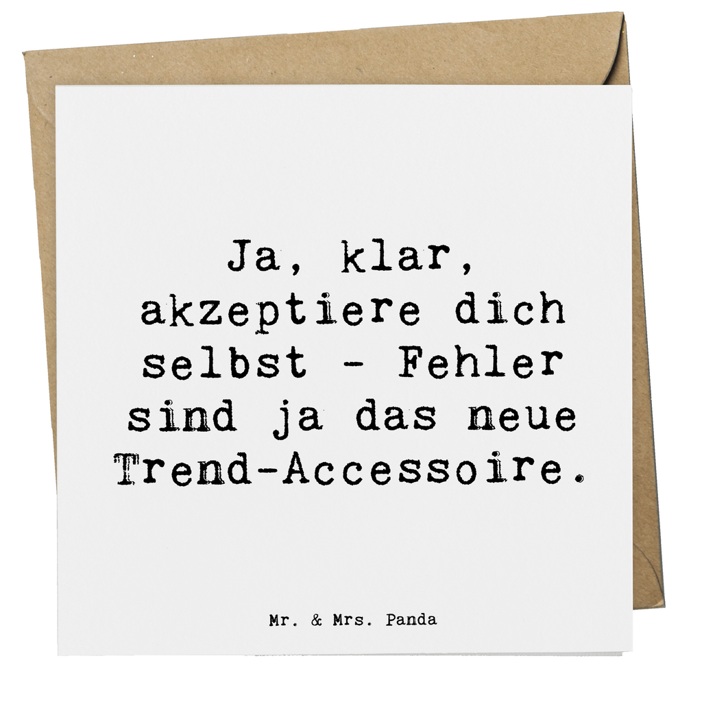 Deluxe Karte Spruch Selbstakzeptanz Trend Karte, Grußkarte, Klappkarte, Einladungskarte, Glückwunschkarte, Hochzeitskarte, Geburtstagskarte, Hochwertige Grußkarte, Hochwertige Klappkarte