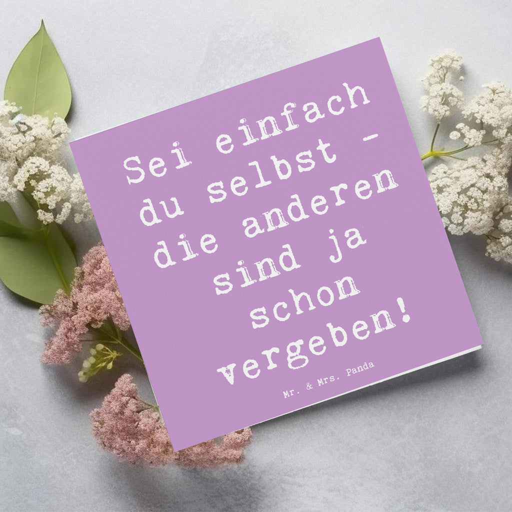 Deluxe Karte Spruch Selbstakzeptanz Einzigartig Karte, Grußkarte, Klappkarte, Einladungskarte, Glückwunschkarte, Hochzeitskarte, Geburtstagskarte, Hochwertige Grußkarte, Hochwertige Klappkarte