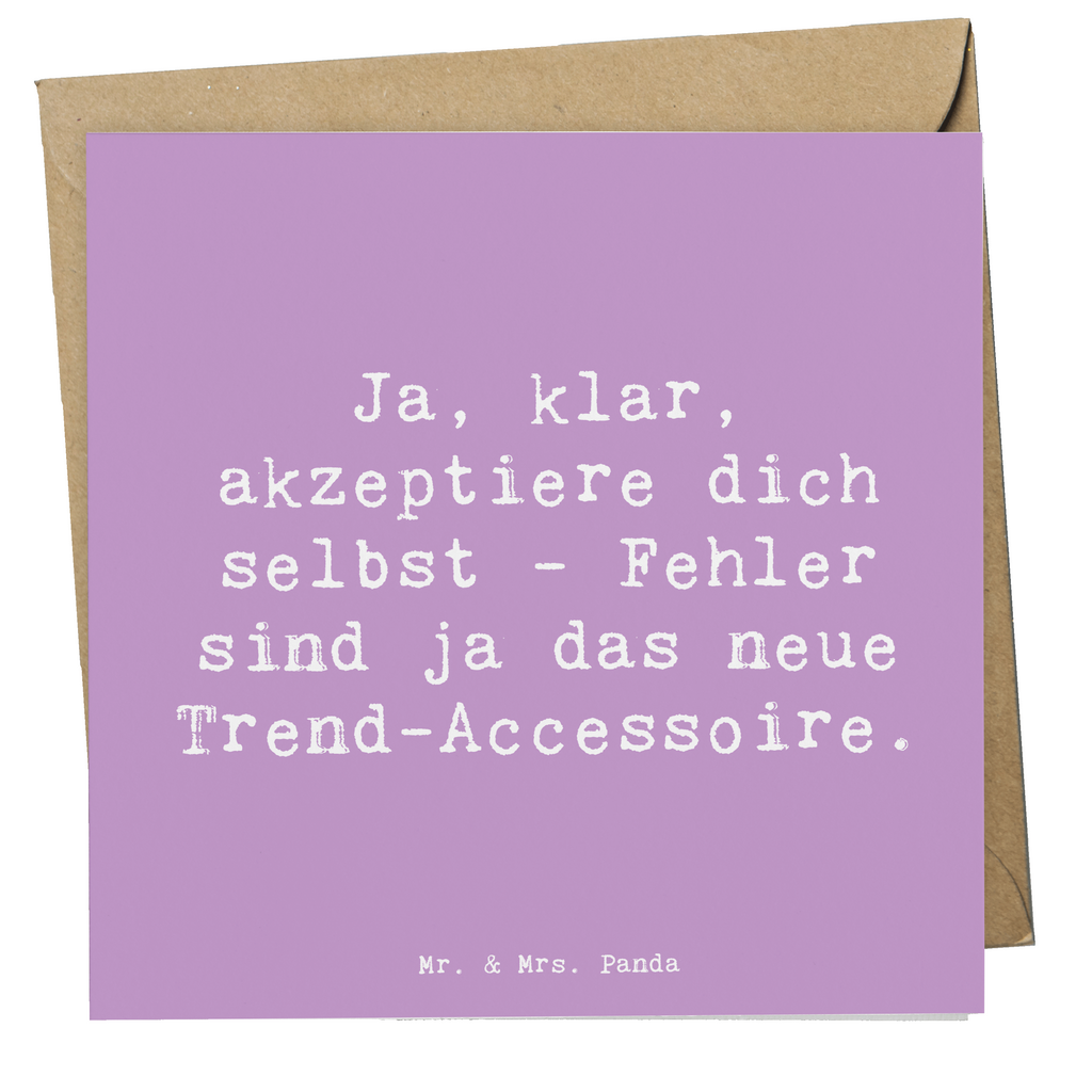 Deluxe Karte Spruch Selbstakzeptanz Trend Karte, Grußkarte, Klappkarte, Einladungskarte, Glückwunschkarte, Hochzeitskarte, Geburtstagskarte, Hochwertige Grußkarte, Hochwertige Klappkarte