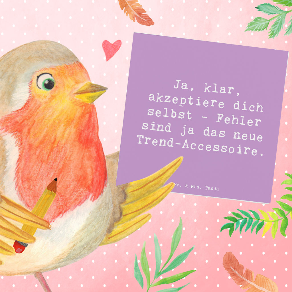 Deluxe Karte Spruch Selbstakzeptanz Trend Karte, Grußkarte, Klappkarte, Einladungskarte, Glückwunschkarte, Hochzeitskarte, Geburtstagskarte, Hochwertige Grußkarte, Hochwertige Klappkarte