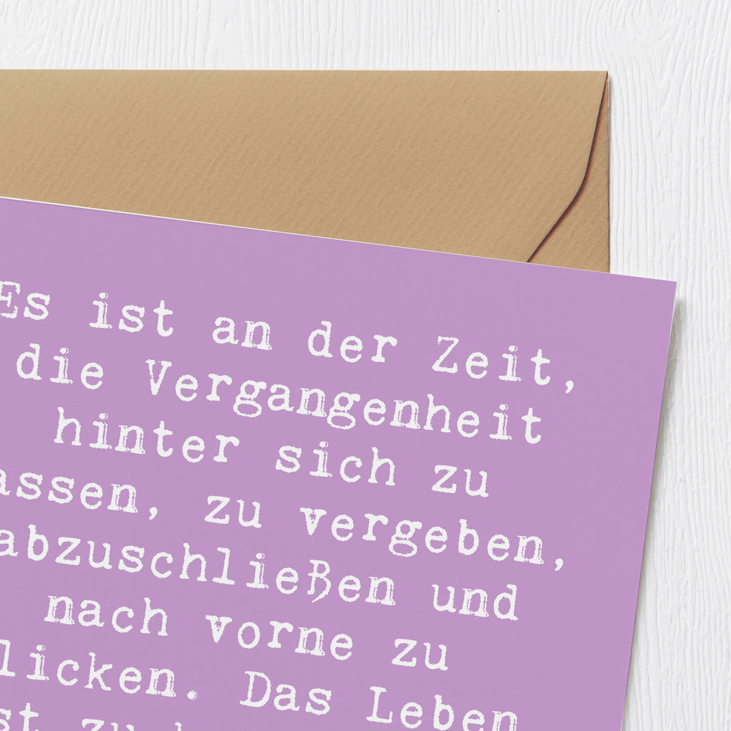 Deluxe Karte Spruch Vergebung und Zukunft Karte, Grußkarte, Klappkarte, Einladungskarte, Glückwunschkarte, Hochzeitskarte, Geburtstagskarte, Hochwertige Grußkarte, Hochwertige Klappkarte