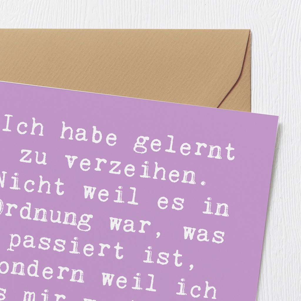 Deluxe Karte Spruch Vergebung und Neubeginn Karte, Grußkarte, Klappkarte, Einladungskarte, Glückwunschkarte, Hochzeitskarte, Geburtstagskarte, Hochwertige Grußkarte, Hochwertige Klappkarte