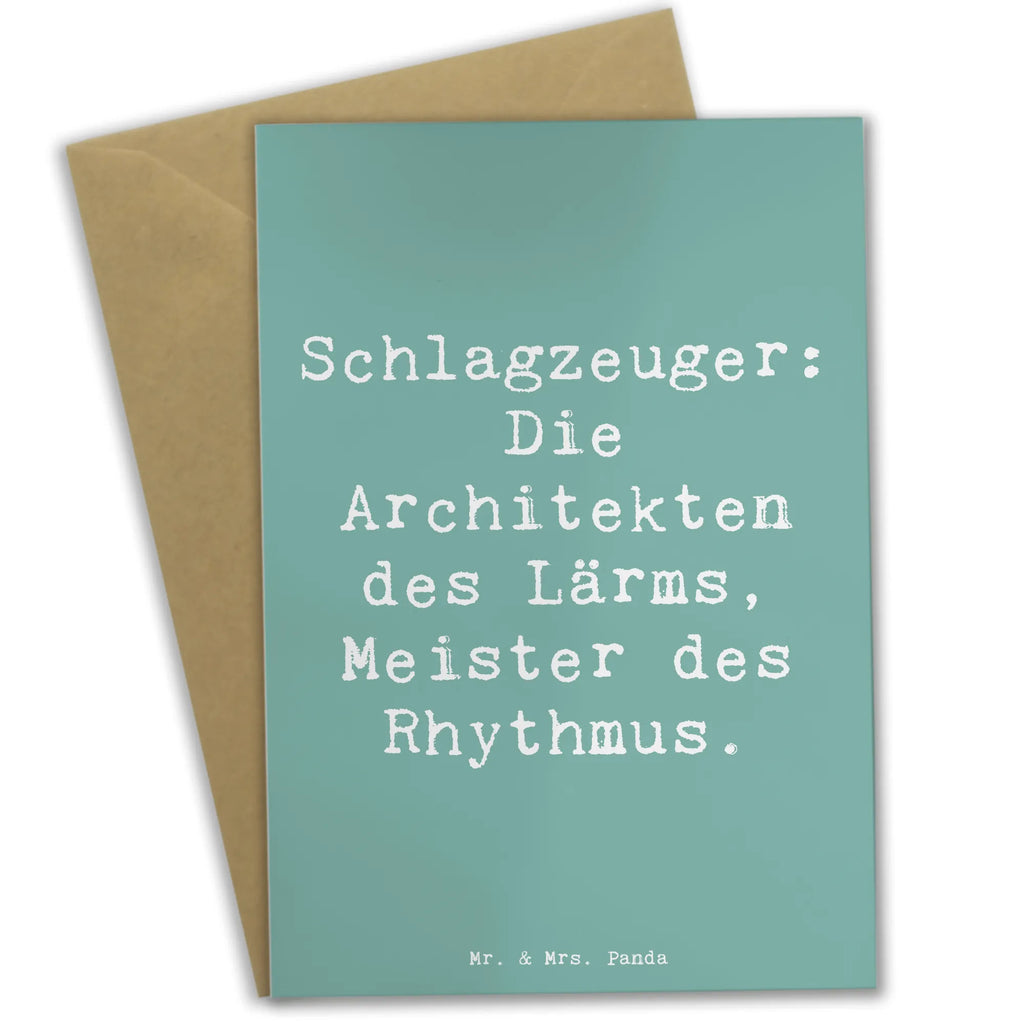 Grußkarte Spruch Schlagzeug Architekten Grußkarte, Klappkarte, Einladungskarte, Glückwunschkarte, Hochzeitskarte, Geburtstagskarte, Karte, Ansichtskarten, Instrumente, Geschenke Musiker, Musikliebhaber