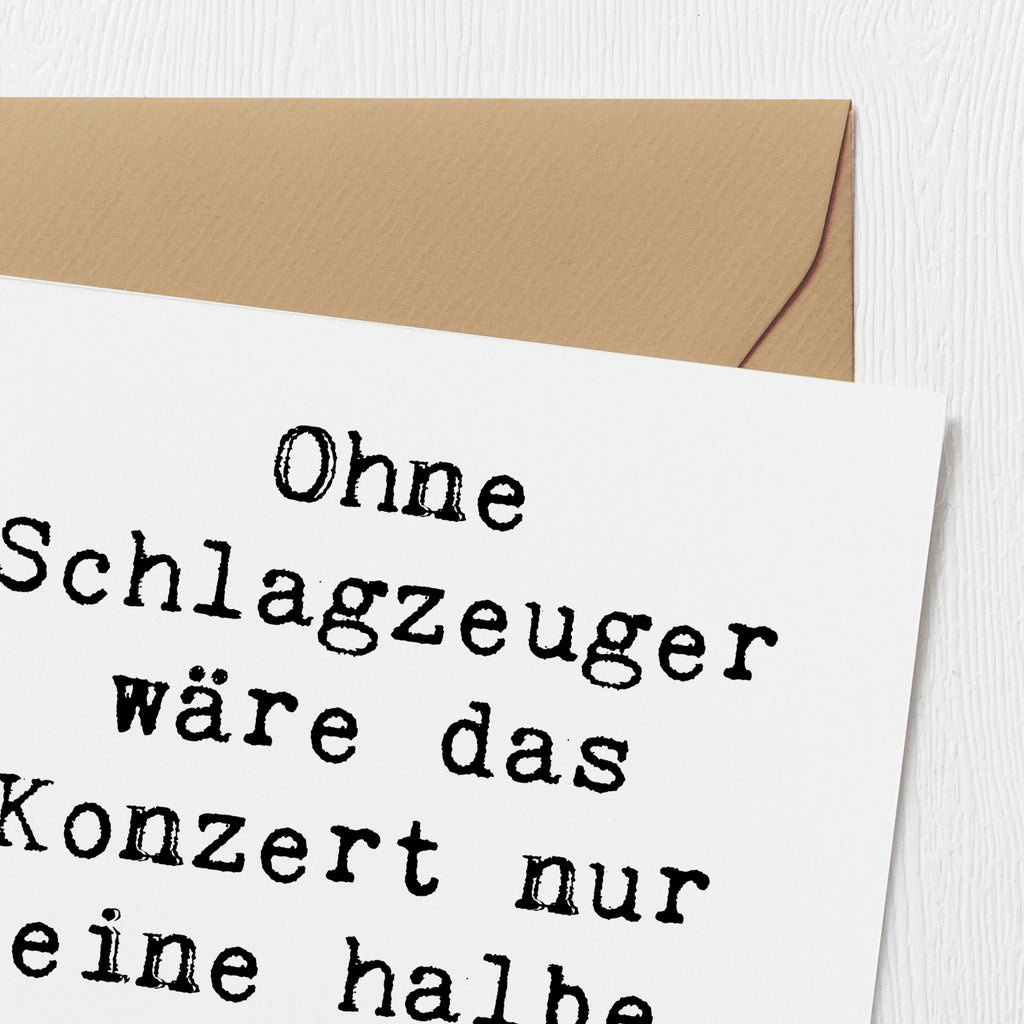 Deluxe Karte Spruch Schlagzeug Konzert Karte, Grußkarte, Klappkarte, Einladungskarte, Glückwunschkarte, Hochzeitskarte, Geburtstagskarte, Hochwertige Grußkarte, Hochwertige Klappkarte, Instrumente, Geschenke Musiker, Musikliebhaber