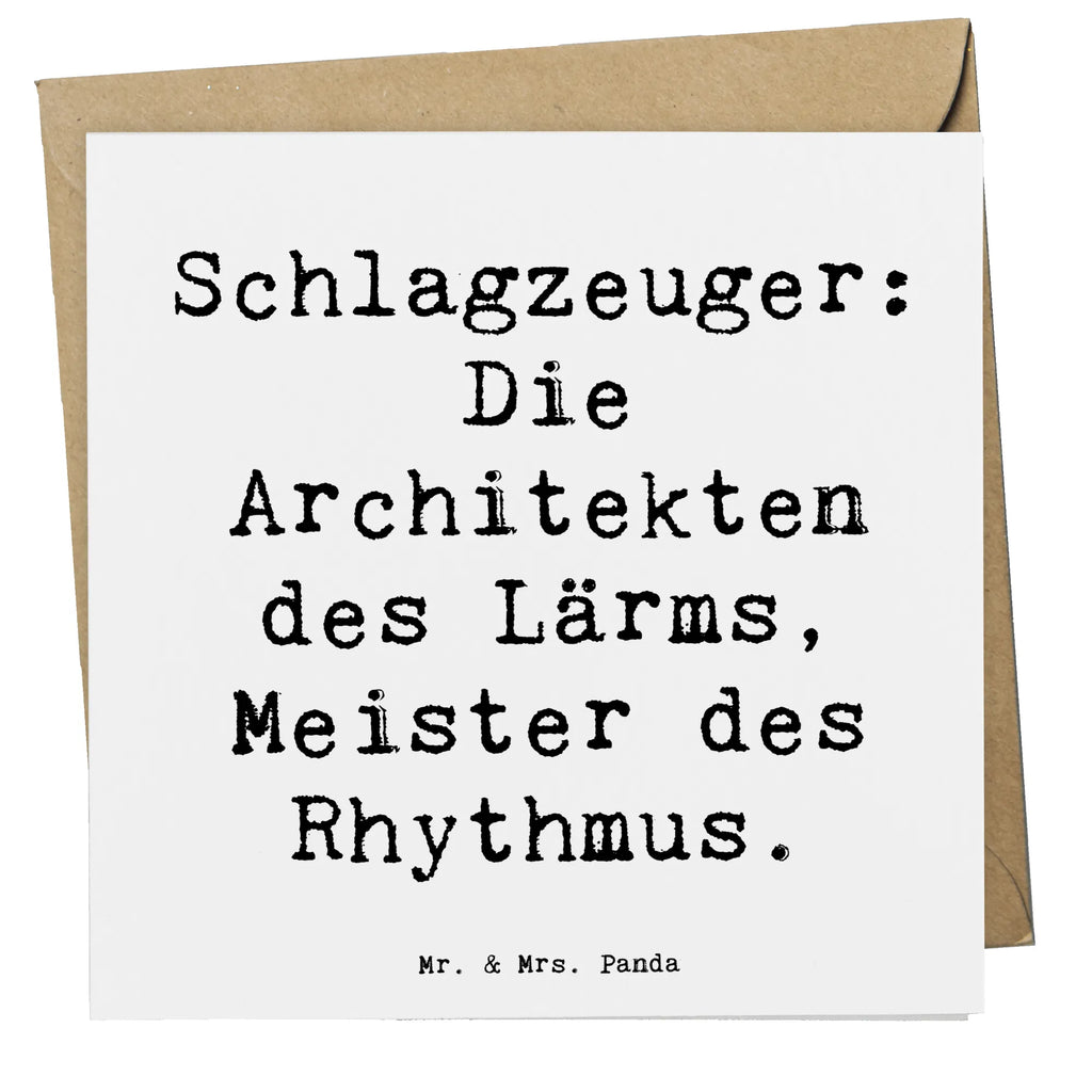 Deluxe Karte Spruch Schlagzeug Architekten Karte, Grußkarte, Klappkarte, Einladungskarte, Glückwunschkarte, Hochzeitskarte, Geburtstagskarte, Hochwertige Grußkarte, Hochwertige Klappkarte, Instrumente, Geschenke Musiker, Musikliebhaber