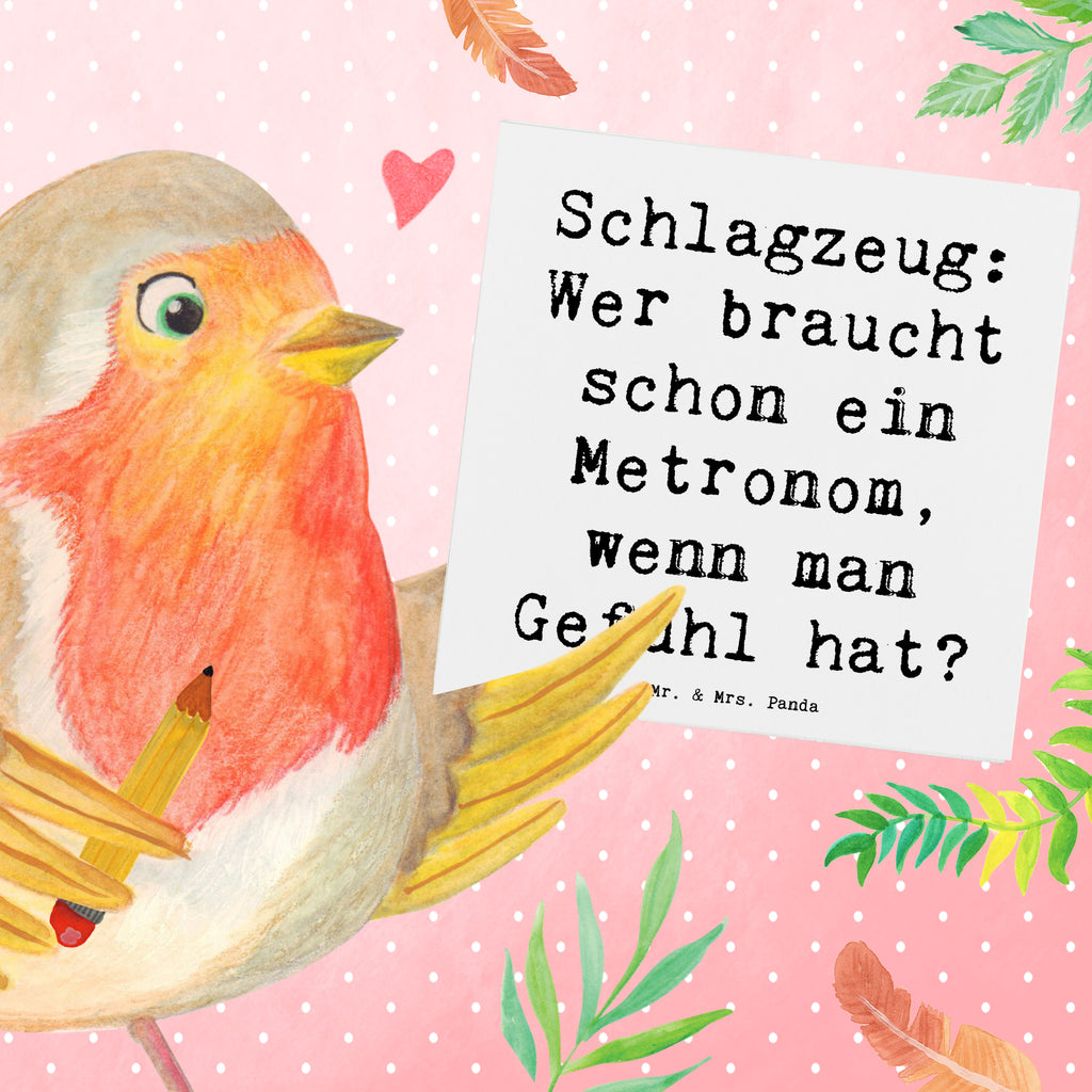 Deluxe Karte Spruch Schlagzeug Gefühl Karte, Grußkarte, Klappkarte, Einladungskarte, Glückwunschkarte, Hochzeitskarte, Geburtstagskarte, Hochwertige Grußkarte, Hochwertige Klappkarte, Instrumente, Geschenke Musiker, Musikliebhaber