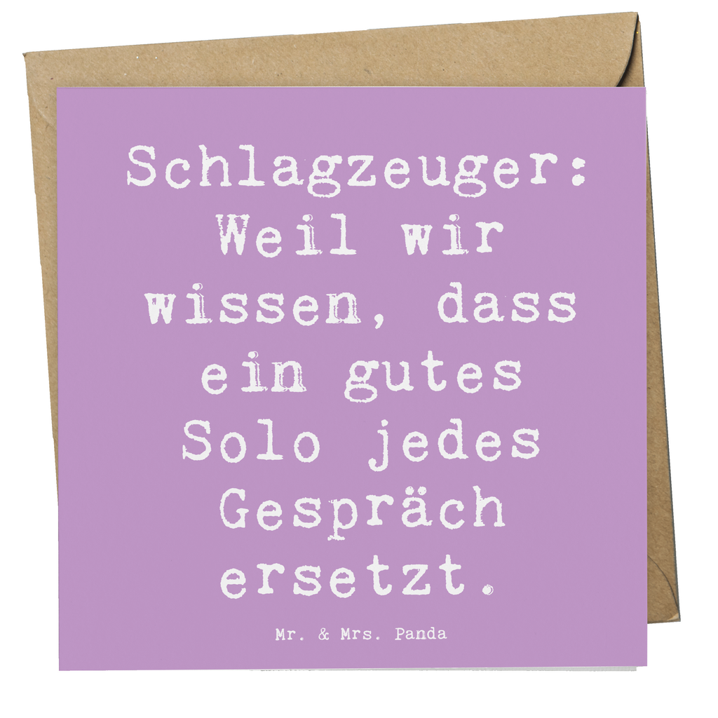 Deluxe Karte Spruch Schlagzeug Solo Karte, Grußkarte, Klappkarte, Einladungskarte, Glückwunschkarte, Hochzeitskarte, Geburtstagskarte, Hochwertige Grußkarte, Hochwertige Klappkarte, Instrumente, Geschenke Musiker, Musikliebhaber