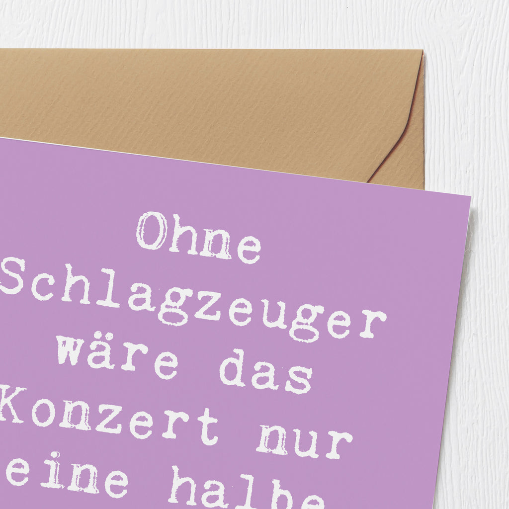 Deluxe Karte Spruch Schlagzeug Konzert Karte, Grußkarte, Klappkarte, Einladungskarte, Glückwunschkarte, Hochzeitskarte, Geburtstagskarte, Hochwertige Grußkarte, Hochwertige Klappkarte, Instrumente, Geschenke Musiker, Musikliebhaber