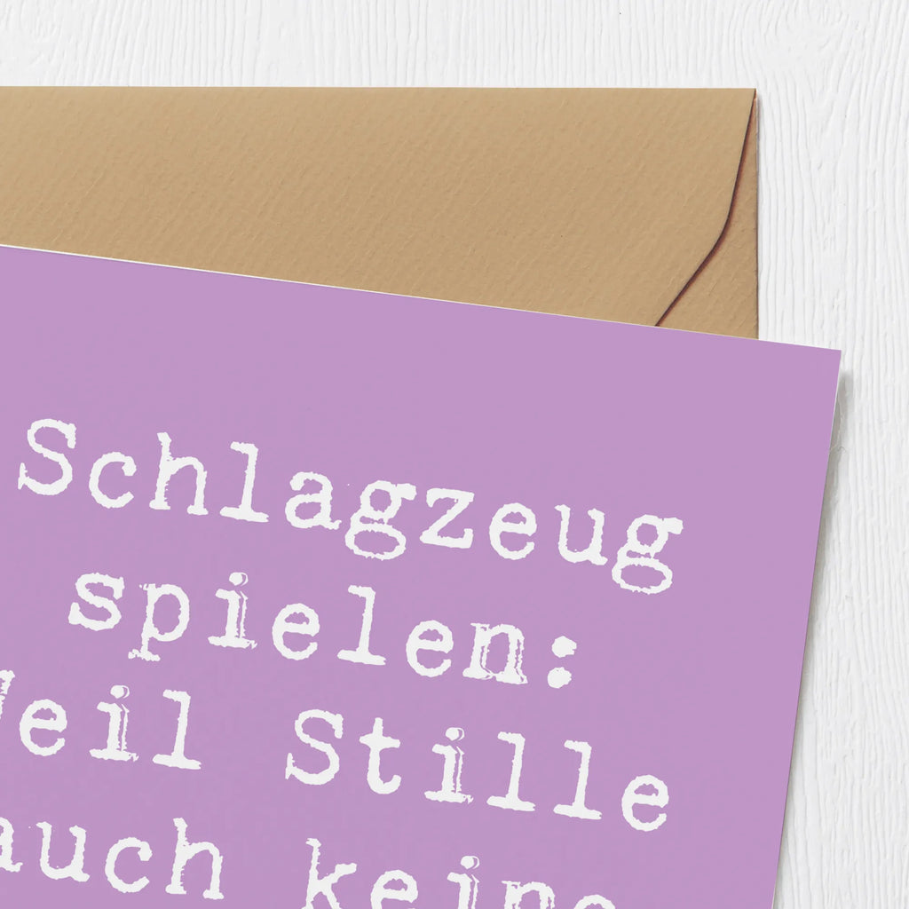 Deluxe Karte Spruch Schlagzeug Magie Karte, Grußkarte, Klappkarte, Einladungskarte, Glückwunschkarte, Hochzeitskarte, Geburtstagskarte, Hochwertige Grußkarte, Hochwertige Klappkarte, Instrumente, Geschenke Musiker, Musikliebhaber