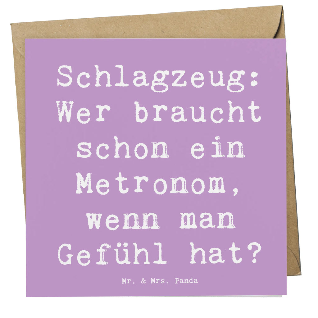 Deluxe Karte Spruch Schlagzeug Gefühl Karte, Grußkarte, Klappkarte, Einladungskarte, Glückwunschkarte, Hochzeitskarte, Geburtstagskarte, Hochwertige Grußkarte, Hochwertige Klappkarte, Instrumente, Geschenke Musiker, Musikliebhaber