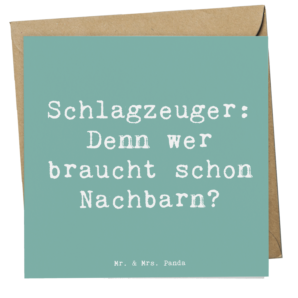 Deluxe Karte Spruch Schlagzeuger Spruch Karte, Grußkarte, Klappkarte, Einladungskarte, Glückwunschkarte, Hochzeitskarte, Geburtstagskarte, Hochwertige Grußkarte, Hochwertige Klappkarte, Instrumente, Geschenke Musiker, Musikliebhaber