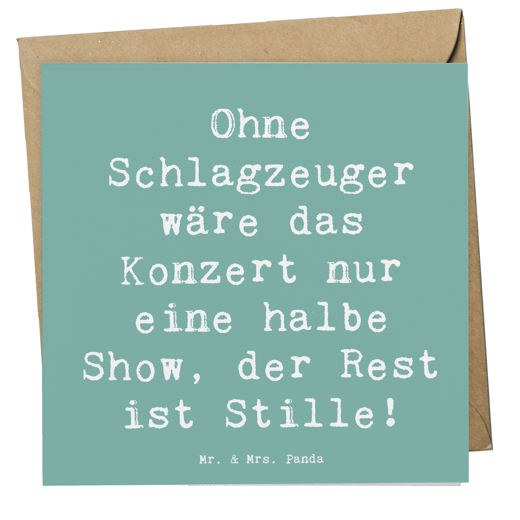 Deluxe Karte Spruch Schlagzeug Konzert Karte, Grußkarte, Klappkarte, Einladungskarte, Glückwunschkarte, Hochzeitskarte, Geburtstagskarte, Hochwertige Grußkarte, Hochwertige Klappkarte, Instrumente, Geschenke Musiker, Musikliebhaber