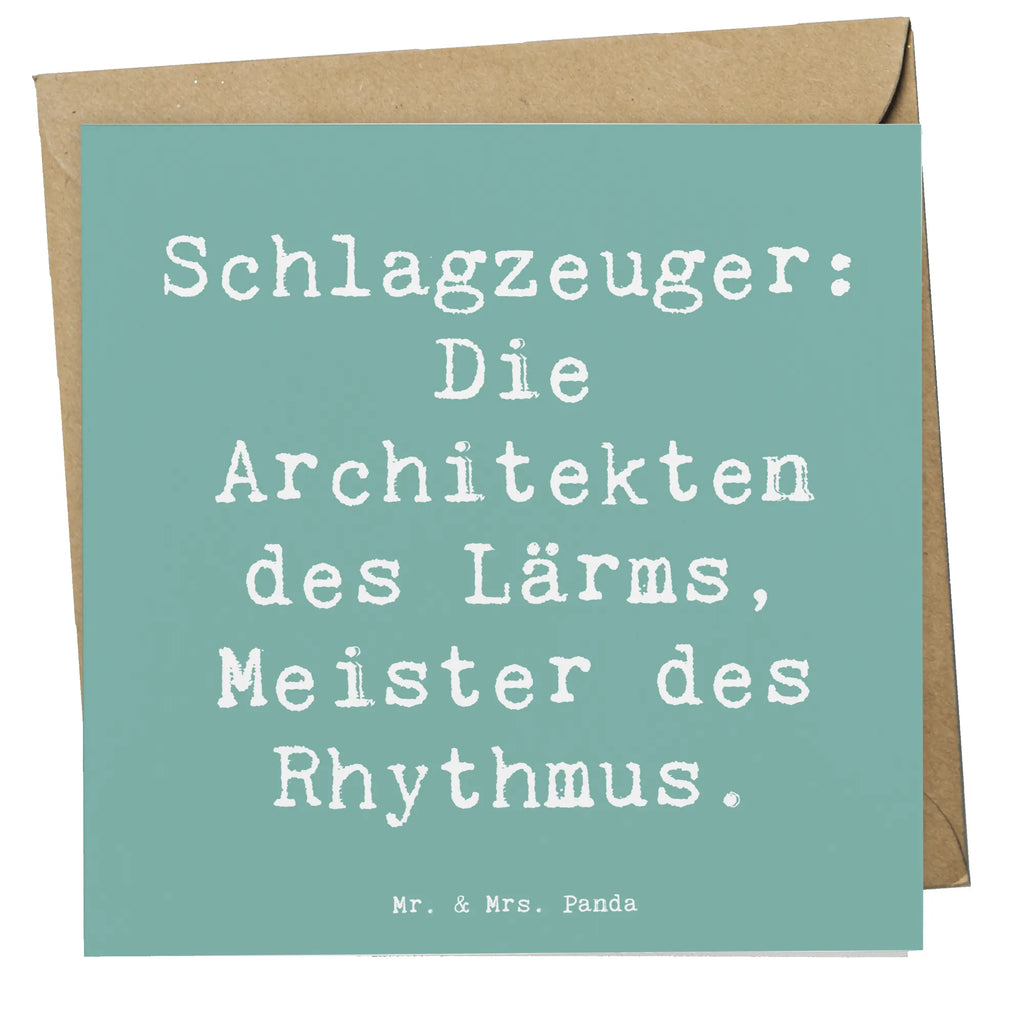 Deluxe Karte Spruch Schlagzeug Architekten Karte, Grußkarte, Klappkarte, Einladungskarte, Glückwunschkarte, Hochzeitskarte, Geburtstagskarte, Hochwertige Grußkarte, Hochwertige Klappkarte, Instrumente, Geschenke Musiker, Musikliebhaber