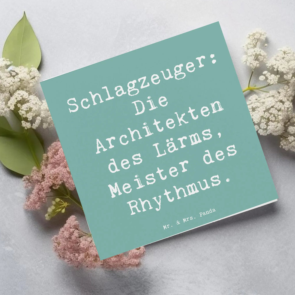 Deluxe Karte Spruch Schlagzeug Architekten Karte, Grußkarte, Klappkarte, Einladungskarte, Glückwunschkarte, Hochzeitskarte, Geburtstagskarte, Hochwertige Grußkarte, Hochwertige Klappkarte, Instrumente, Geschenke Musiker, Musikliebhaber